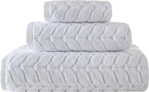 Miniatura 27 de BAGNO MILANO Toallas de baño de algodón turco, toallas de mano, juego de toallas de lujo de felpa suave de la colección jacquard