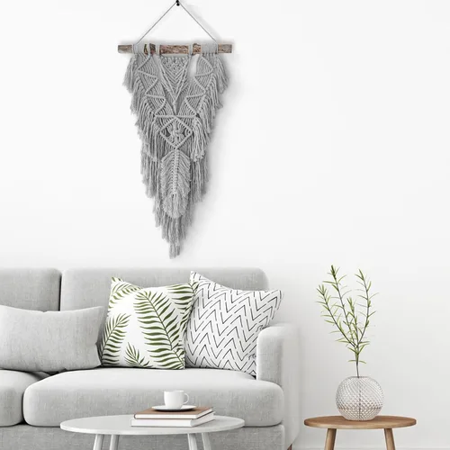 Miniatura 5 de Cuerda de algodón para macramé de 5 mm x 109 yardas, ZUEXT 100% natural hecha a mano, cuerda de algodón trenzada de 4 hebras para colgar plantas