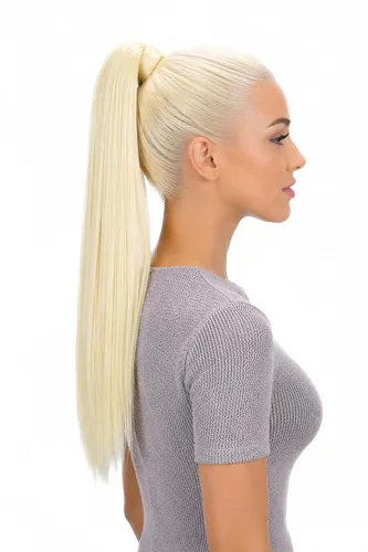 Miniatura 17 de CAISHA Extensiones de clip de cola de caballo de 20 pulgadas con pinza de mariposa recta rubio mezcla H55