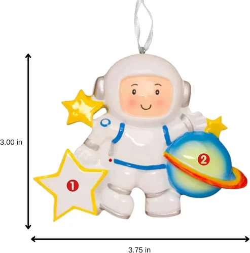 Miniatura 4 de Adorno personalizado para árbol de Navidad 2024 – Adorno de Navidad personalizado de astronauta, decoración artesanal del espacio