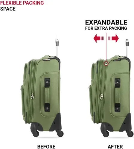 Miniatura 206 de SwissGear - Equipaje suave expandible Sion con ruedas, Negro