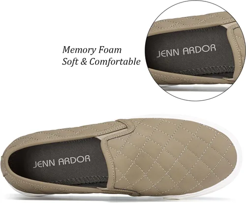 Miniatura 3 de JENN ARDOR Zapatos deportivos sin cordones para mujer, zapatos casuales perforadosacolchados, zapatos planos de moda para caminar