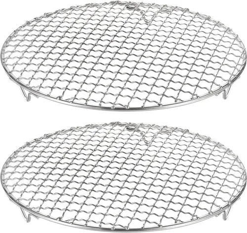 Miniatura 30 de HARFINGTON Rejilla Redonda de Cocina de 6.5 Pulgadas de Acero Inoxidable 201 con Alambre Cruzado para Barbacoa, Parrilla, Cocina, Horneado, Ahumado