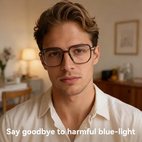 Miniatura 7 de Dollger Square Blue light Glasses for Women Men Oversized Bluelight Blocking Computer Screen Stylish Eyeglasses TR90 Frame