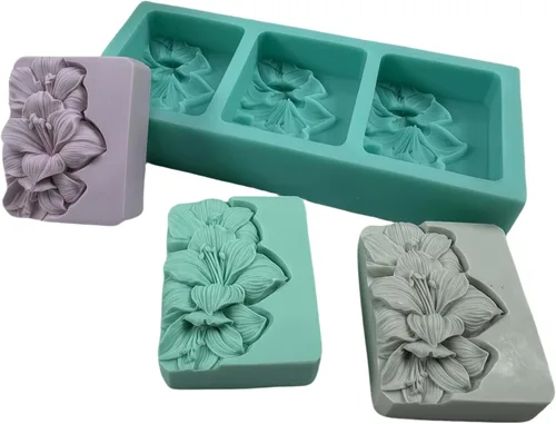 Miniatura 14 de Moldes de silicona para jabón de hoja de ginkgo de 3 cavidades, molde de silicona para jabón natural, vela, cera, fabricación de yeso aromático
