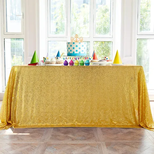 Miniatura 13 de Mantel de lentejuelas de 50 x 50 pulgadas, mantel negro brillante con purpurina brillante y secuencia metálica, para decoración de fiesta