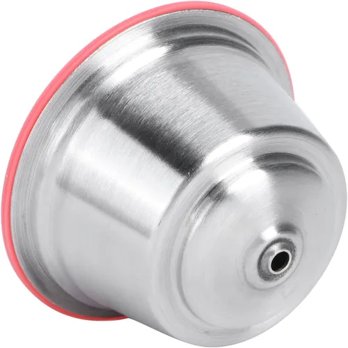 Miniatura 7 de Oumefar Cápsulas de café reutilizables, cápsulas de café reutilizables de acero inoxidable con tapa de silicona, taza de cápsula de café recargable