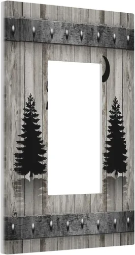 Miniatura 135 de Placa decorativa para interruptor de luz, playa, rosa, escena nocturna, 2 bandas, 1 palanca, 1 placa de pared dúplex, decoración de placa