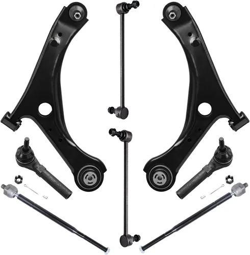 Miniatura 290 de Detroit Axle - Kit de brazos de control de extremo delantero de 8 piezas para Dodge Dakota 00-04, Durango 00-03, 4 brazos de control superior e