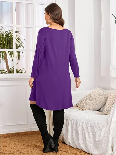 Miniatura 5 de BELAROI Vestido informal acampanado suelto de manga 34 para mujer
