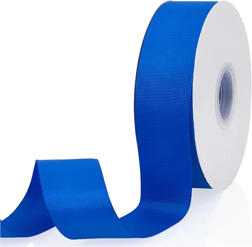 Miniatura 107 de Cinta de grogrén de doble cara de color liso azul bebé de 1-1/2 pulgadas x 50 yardas para envolver regalos, bodas, fiestas, manualidades, lazos
