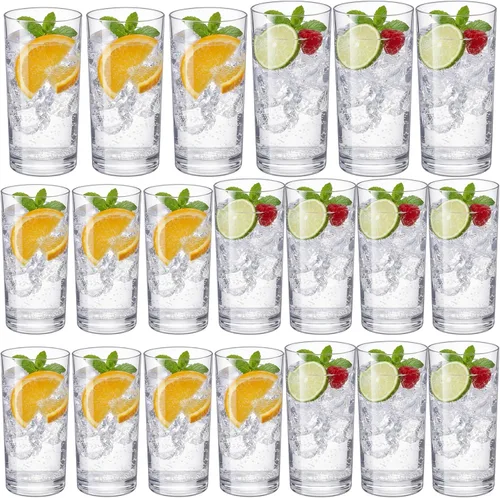 Miniatura 14 de Gerrii 10 vasos de plástico transparente para beber, reutilizables, irrompibles, para jugos, acrílicos, aptos para lavavajillas, para adultos