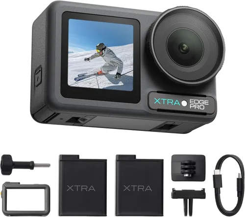 Pro Dual Battery Bundle - 1/1.3" Sensor, 65ft Waterproof, 216-Min Battery, 4K/120fps Night Video, Smart Tracking, 32x Slow Motion for Outdoor Sports