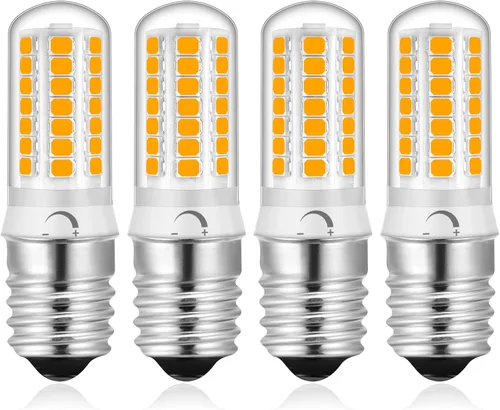 Bombilla LED regulable E17 para microondas, 110-130 V, repuesto de 4 W, equivalente a halógeno de 40 vatios, blanco cálido suave de 3000 K, apto E17