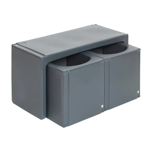 Miniatura 11 de ECR4Kids Tri-Me - Juego de mesa y sillas cubo, muebles multiusos, gris oscuro, 3 piezas
