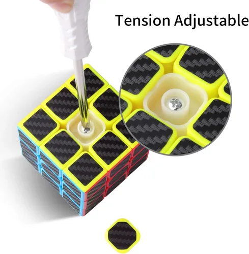 Miniatura 3 de Roxenda Juego de cubos de velocidad, [5 unidades] Paquete de cubos mágicos de 2 x 2, 3 x 3 pulgadas, cubo megaminx y cubo piramidal, colección
