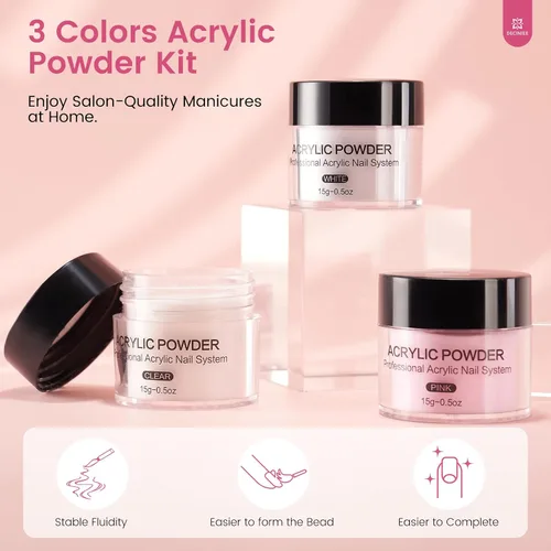 Miniatura 6 de Mano de práctica para uñas acrílicas Kit: Mano de silicona para práctica de uñas con kit de uñas para principiantes - Mano falsa flexible