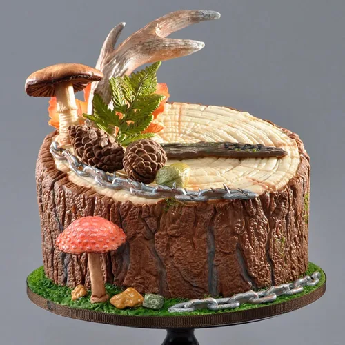 Miniatura 4 de Moldes de silicona para corteza de árbol de grano de madera, textura de corteza de árbol, molde de fondant para decoración de tartas, decoración