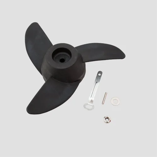 Miniatura 2 de Hélices Motor fueraborda eléctrico para motores de arrastre de 55 libras, 62 libras, 86 libras, accesorios de montaje/barco 3 cuchillas (negro)