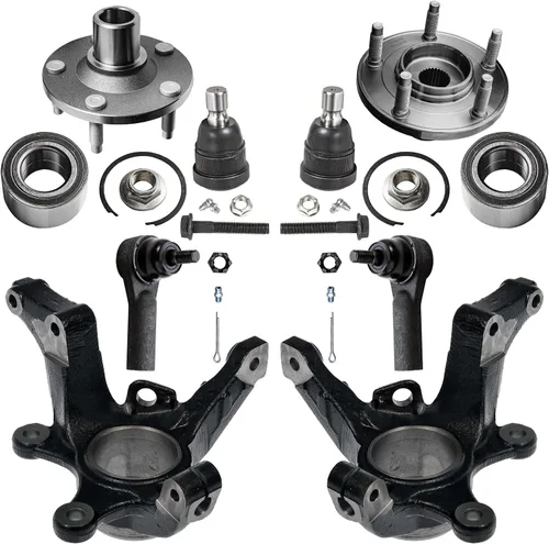 Miniatura 22 de Detroit Axle - Kit de nudillos traseros izquierdo FWD para Hyundai Santa Fe 2007-2009 Veracruz 2007-2012, reemplazo del conjunto de cojinete