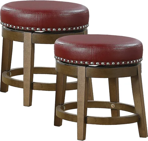 Miniatura 12 de Lexicon Blueridge Taburete giratorio de altura de comedor (juego de 2), 19.5 pulgadas SH, negro