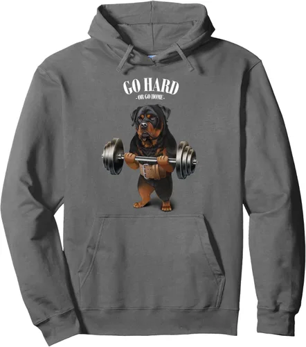 Miniatura 8 de Rottweiler - Sudadera con capucha para levantamiento de pesas y gimnasio, Negro, S