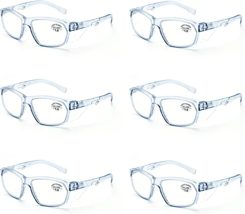 Miniatura 43 de ProtectX Elegantes gafas de seguridad antivaho y resistentes a los arañazos, gafas de protección UV, lentes de bloqueo de luz azul para hombres