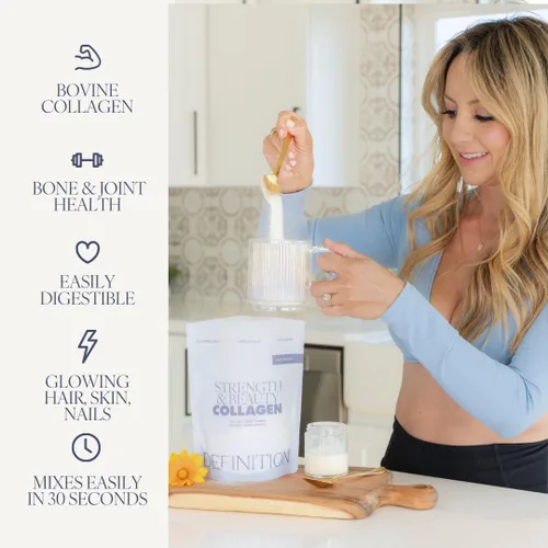 Miniatura 2 de Colágeno en polvo para mujeres, mezcla de belleza con vitamina C, biotina y ácido hialurónico, apoya el cabello, la piel y las uñas, 20 porciones