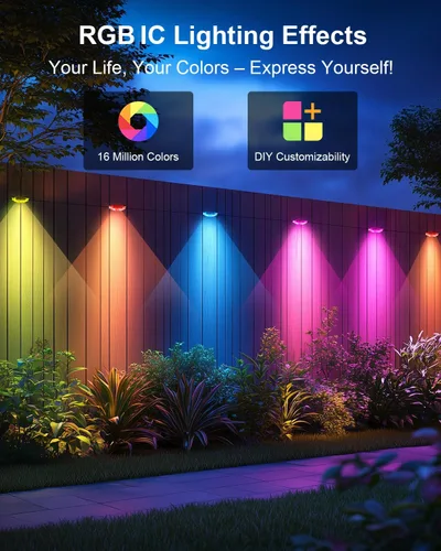 Miniatura 5 de MIMIRGB Luces permanentes para exteriores profesionales, 33 pies RGB+IC decoración inteligente para exteriores, aplicación/control remoto, Navidad