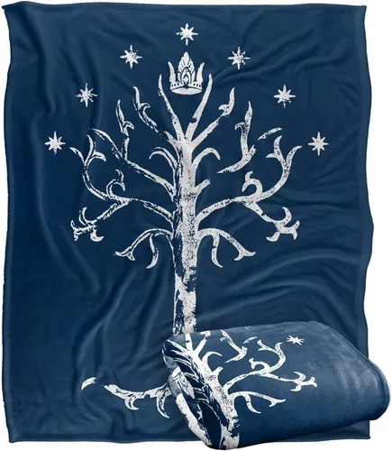 Miniatura 8 de Manta de El Señor de los Anillos, 36 x 58 pulgadas, diseño de árbol de Gondor sedoso al tacto, súper suave