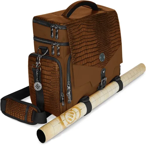 Miniatura 12 de ENHANCE Bolsa de viaje para DND Edición Coleccionista, bolsa compatible con Dungeons and Dragons, soporte para alfombrilla de batalla, bolsillos
