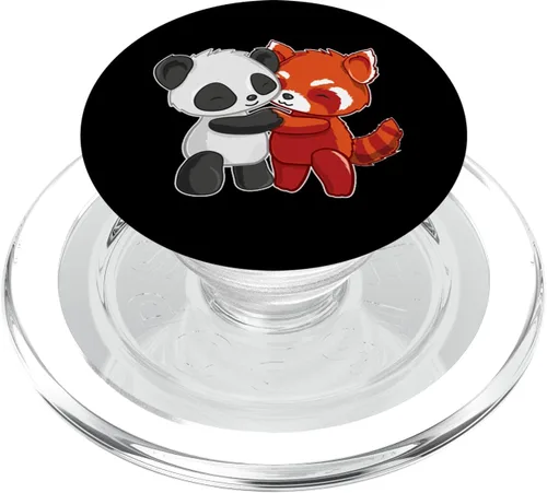 Miniatura 7 de Chibi Panda Bear Hugs Red Panda - Cute Kids PopSockets PopGrip: agarre intercambiable para teléfonos y tabletas