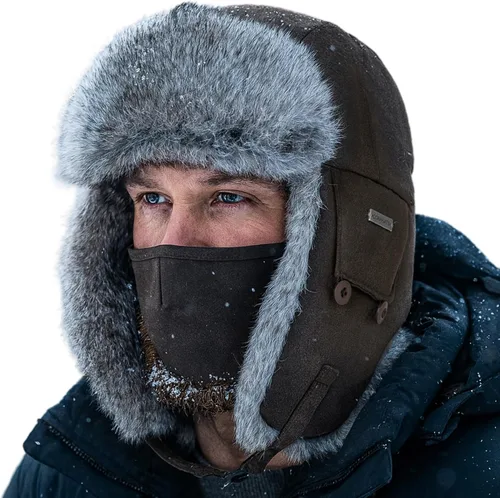 Miniatura 7 de Comhats Gran XL Trapper Trooper Caza Cálido Oído Solapa Rusia Ushanka Invierno Esquí Clima Frío Bombardero Sombreros para Hombres
