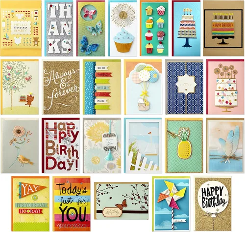 Miniatura 2 de Hallmark Juego de tarjetas de felicitación surtidas hechas a mano para todas las ocasiones (paquete de 24) para felicitaciones de cumpleaños