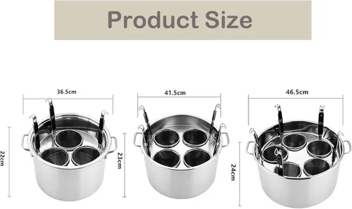 Miniatura 8 de UTOYA Stainess - Olla de acero para pasta con insertos, olla de cocina con divisor y colador, olla de inducción resistente, inducción, cerámica