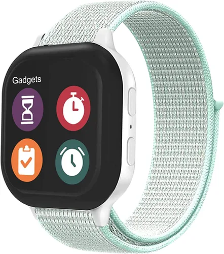 Miniatura 9 de OWKEY Correa de repuesto para niños compatible con Gizmo Watch 3 2 1/Gabb Watch 3e 3 2 1, correas de reloj de nailon transpirable con pasadores