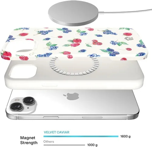 Miniatura 3 de VELVET CAVIAR Funda para iPhone 15, compatible con MagSafe, probada en caídas de 10 pies, Berry Baby