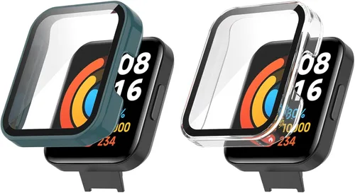 Miniatura 10 de Paquete de 3 fundas protectoras de pantalla compatibles con Redmi Watch 2 Lite, accesorios de policarbonato de vidrio templado, resistente a