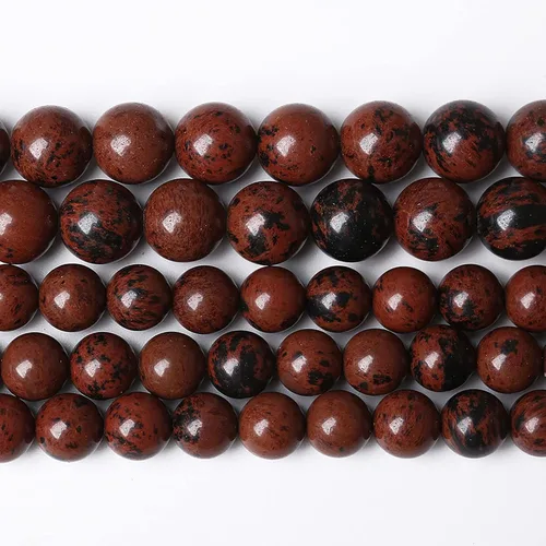 Miniatura 33 de 36 cuentas de calcedonia de jade rojo natural de 25/64 pulgadas (0.394 in), redondas sueltas, piedras preciosas energéticas curativas, para hacer
