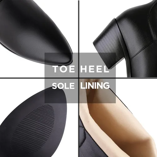 Miniatura 3 de STALOV Botas vaqueras bordadas para mujer, botas vaqueras de moda con punta occidental de tacón grueso, botas vaqueras altas hasta la rodilla