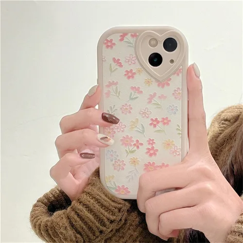 Miniatura 8 de Ownest Funda compatible con iPhone 13 Pro Max con bonito patrón floral de flores para mujeres y niñas, funda de silicona suave con protección