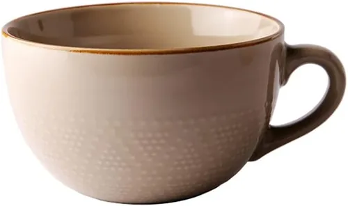Colias Wing Taza de café de cerámica con diseño de relieve de puntos de la serie clásica de 24 onzas, taza de viaje, beige, verde, amarillo, rosa,