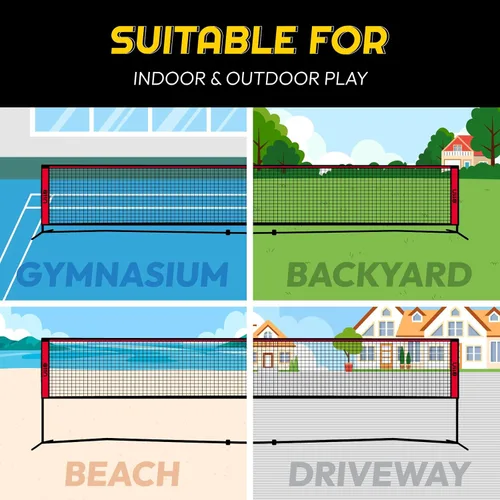 Miniatura 5 de A11N SPORTS Badminton Net - Height Adjustable Volleyball Net for Junior Tennis, Soccer Tennis & Kids - Portable Driveway Pickleball Net for Indoor &