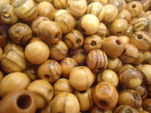 ZULUF Cuentas de madera marrón de tierra santa de 0.276 in para la fabricación de joyas (60 unidades) cuentas de rosario de madera de Jerusalén