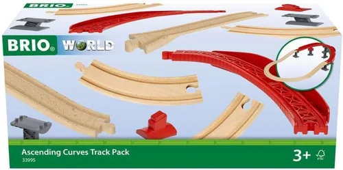 Miniatura 2 de BRIO Ascending Curves Track Pack - Expansión ferroviaria elaborada por expertos Madera de haya certificada FSC Mejora las habilidades motoras