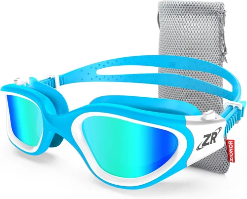 ZIONOR G1 - Gafas de natación polarizadas unisex para mujeres adultas, antiniebla, 100% anti UV, gafas de buceo B3 (polarizado + espejo brillante