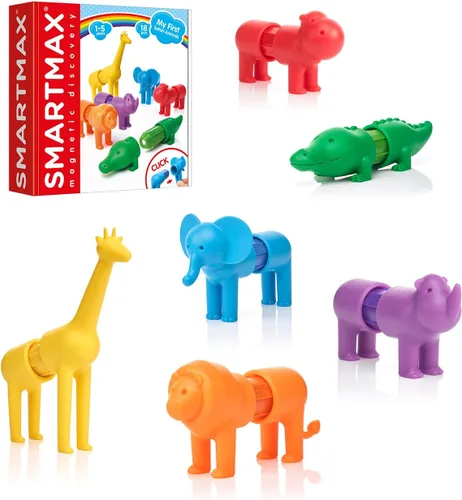 Miniatura 13 de SmartMax My First Animal Train STEM - Juego de descubrimiento magnético con tren móvil y animales suaves para edades de 1 a 5 años