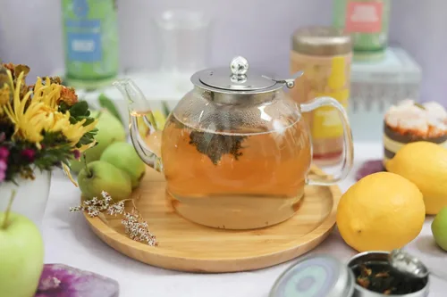 Miniatura 3 de Teabloom Dublin - Tetera de vidrio de borosilicato de primera calidad con infusor inoxidable extraíble, apta para estufa, ideal para té de hojas
