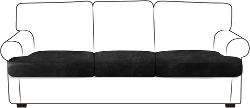 Miniatura 19 de ANARACHON Fundas de cojín de sofá con aspecto de cuero, juego de fundas de asiento de sofá, protector de muebles para sillón seccional, sofá biplaza