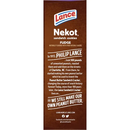 Miniatura 8 de Lance Galletas de sándwich, Nekot Fudge, caja de 8